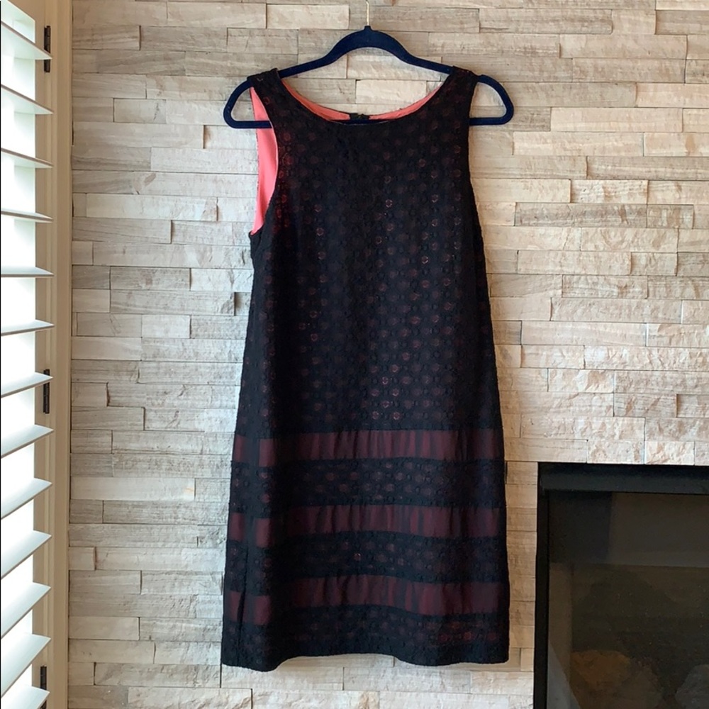 Black lace overlay dress